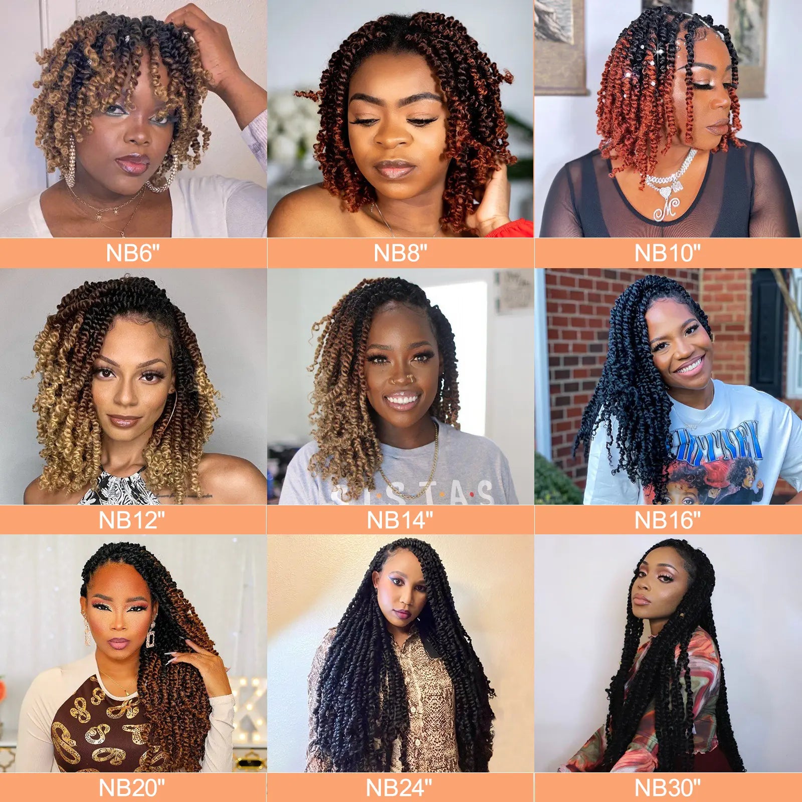 1 Pack NB | Toyotress® Tiana Passion Twist 6-16 Inch Pre-Twisted, Pre-Looped Pre-Twisted Synthetic Crochet Hair Toyotress